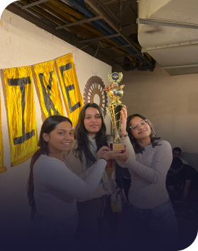 student team holding trophy CyberStrike Fest 2024 winner competition