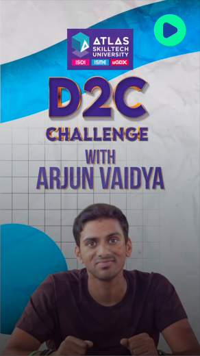 D2C challenge with Arjun Vaidya Atlas SkillTech University event banner