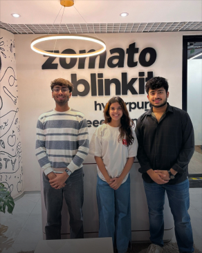 students at Zomato Blinkit office visit internship or industry exposure experience