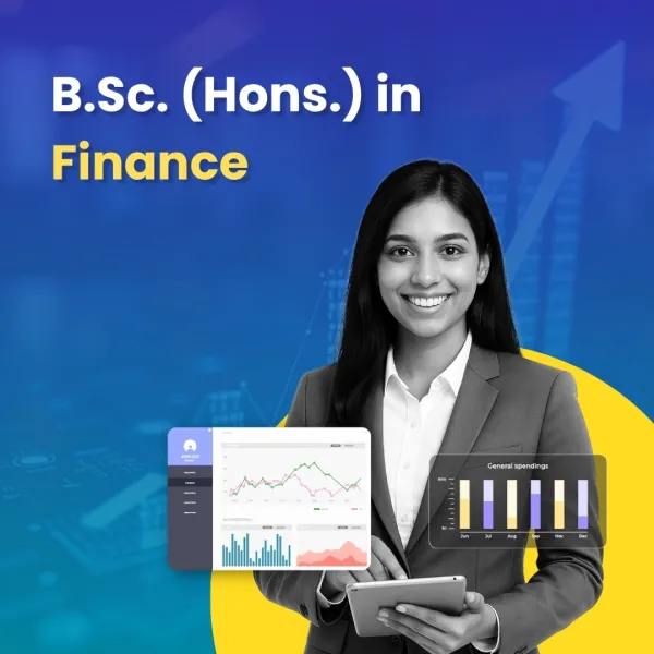 BSc Hons Finance student analyzing financial data and charts for investment and business insights