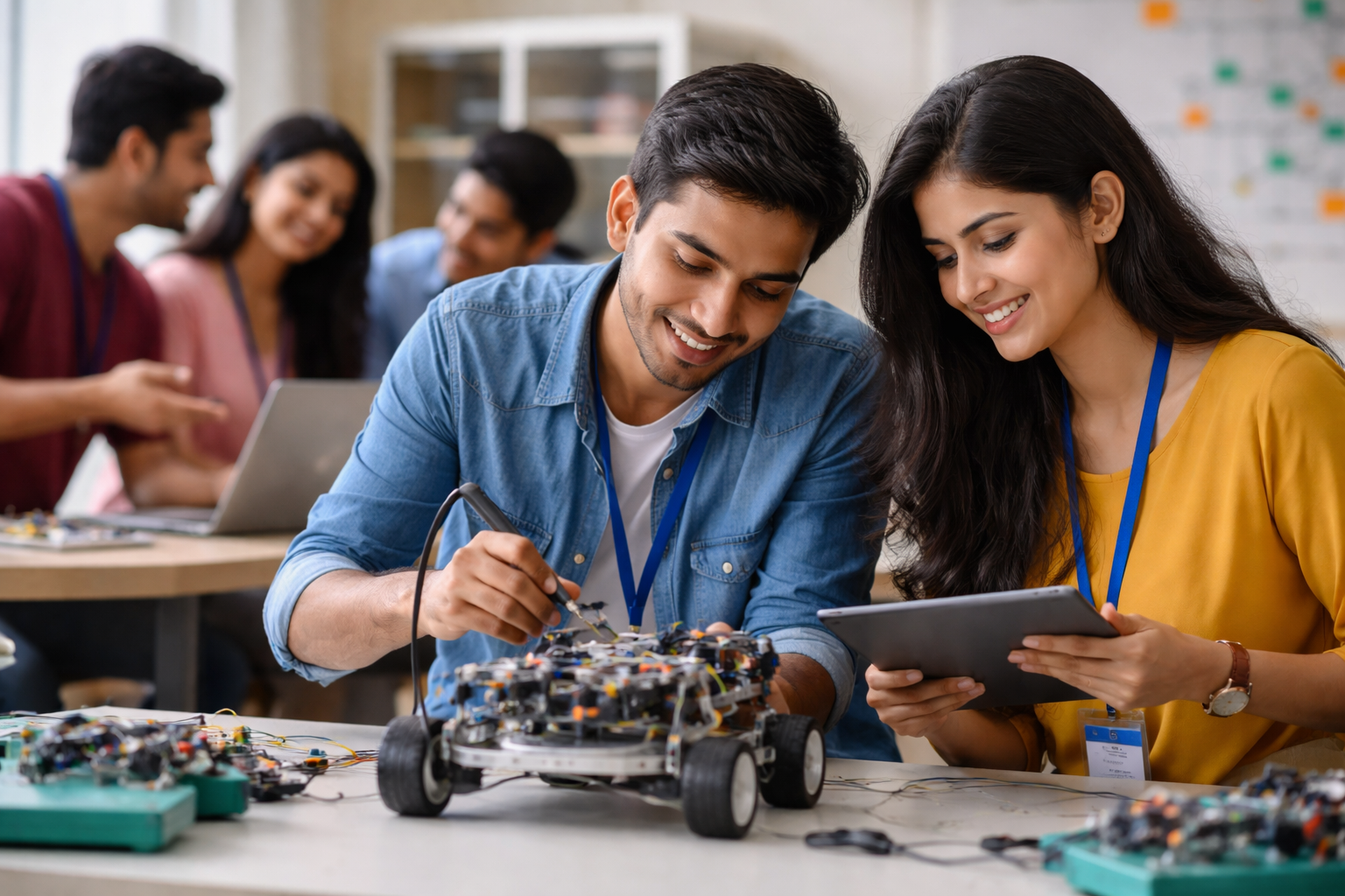 Infographic showing how an experiential learning program improves student placement outcomes