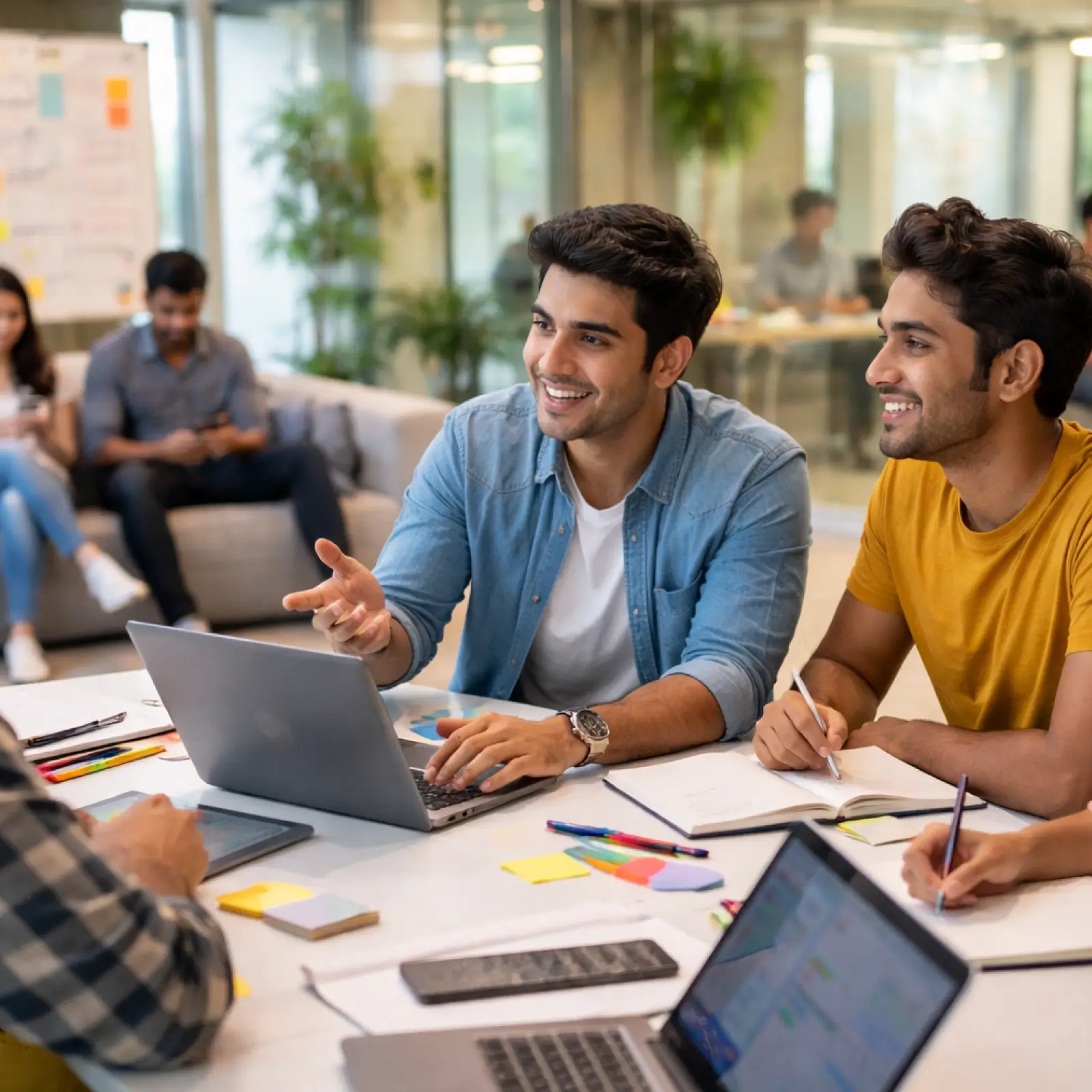 Students practicing entrepreneurial thinking in education environment
