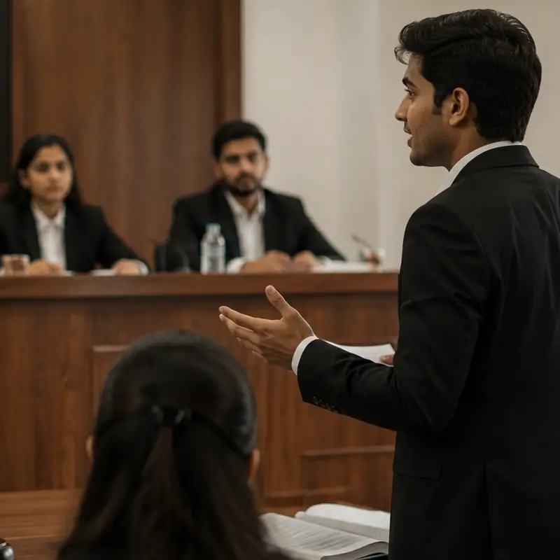 Infographic showing what moot court is, its meaning, and how it shapes BA LLB and LLB law degree students into practice-ready lawyers in India