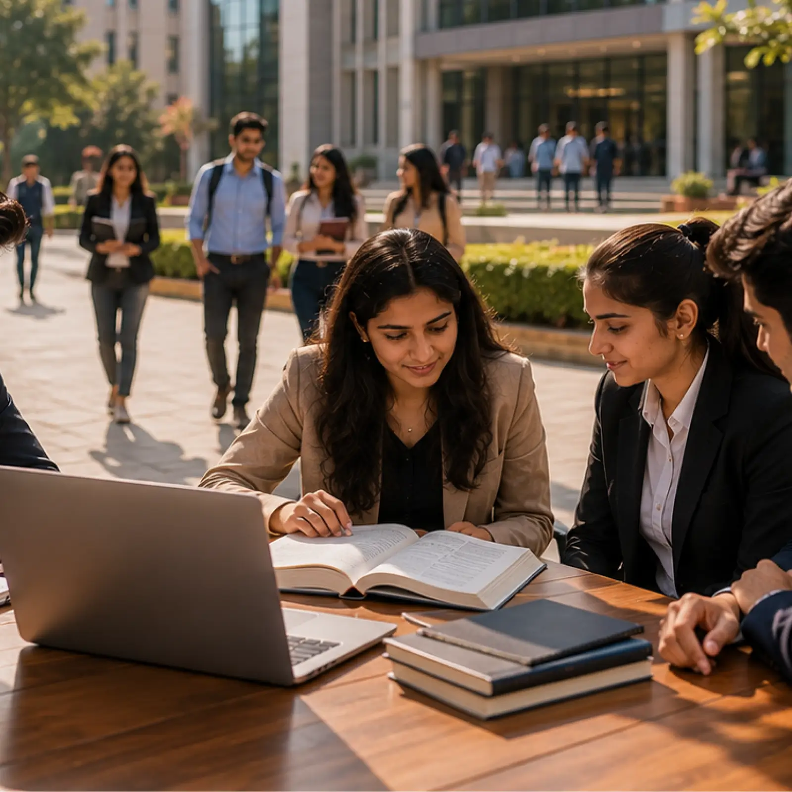 Infographic showing why professionals from engineering, commerce, science, and management are choosing LLB after graduation in India