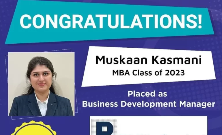 Muskaan Kasmani (MBA Class of 2023) secures placement at Phillip Capital