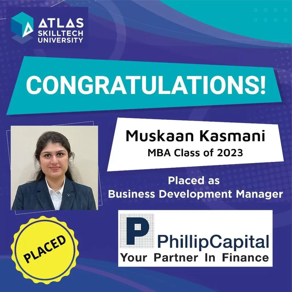 Muskaan Kasmani (MBA Class of 2023) secures placement at Phillip Capital