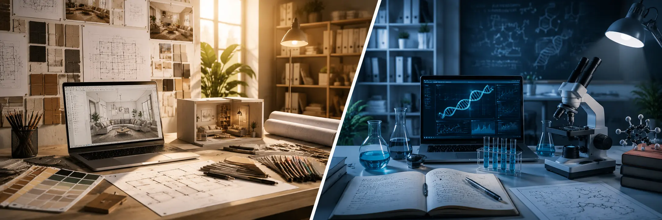 Comparing B Des interior design and BSc interior design across curriculum focus, learning approach, and career outcomes in India