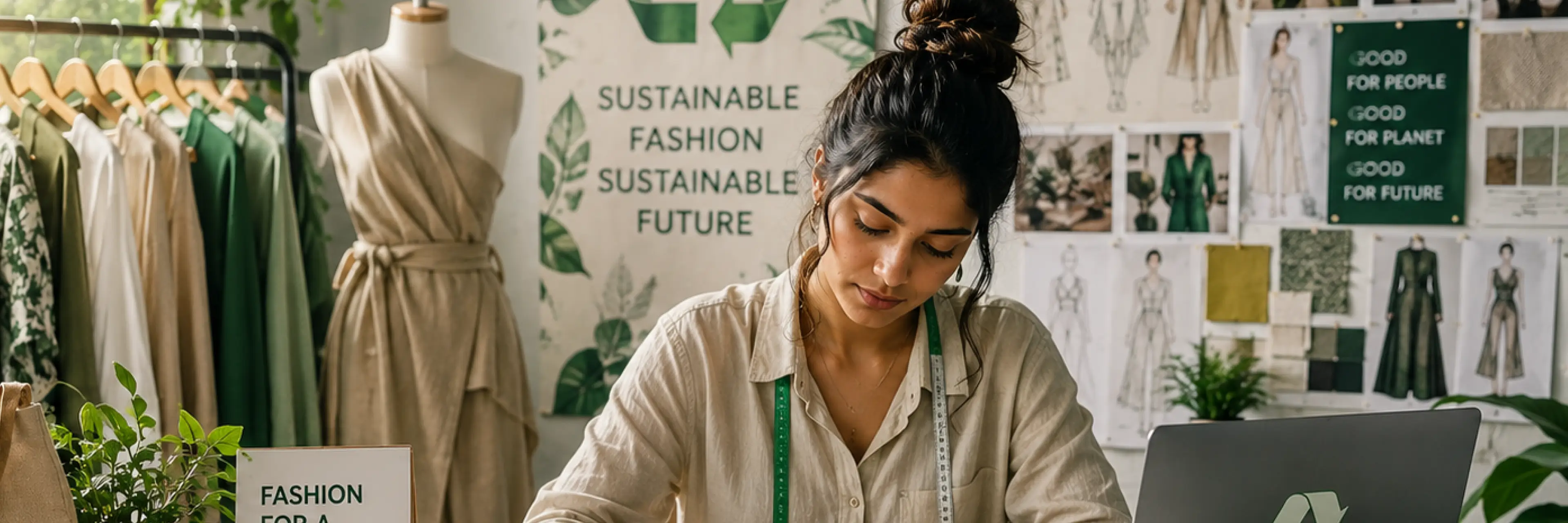 Infographic showing how a fashion design degree in India is evolving to include sustainable fashion, technology, and circular design career paths