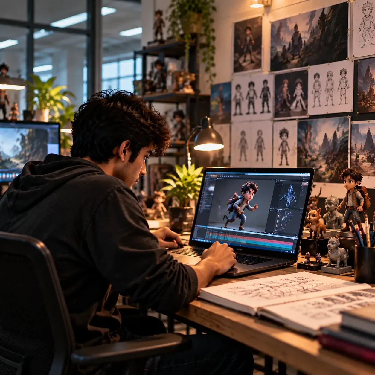 structure for an animation portfolio showreel including strongest work first and project order