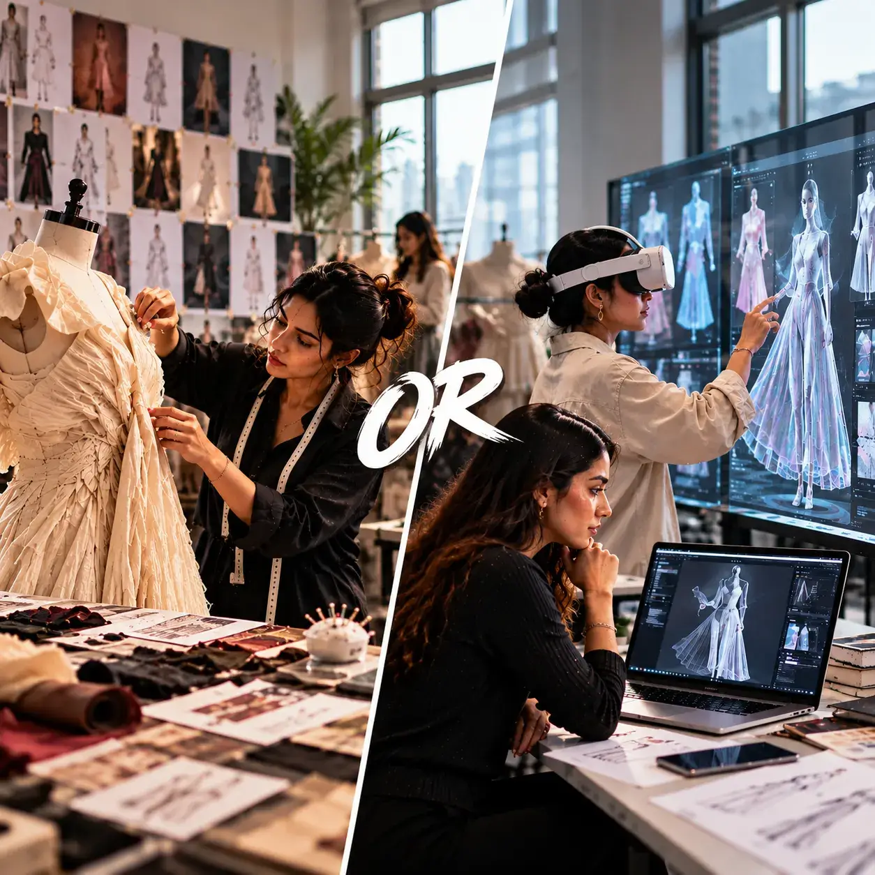Students exploring fashion-tech careers after a technology-focused degree