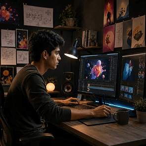 Motion graphics jobs in India overview for BDes and graphic design students