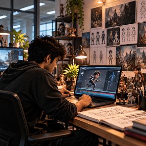 structure for an animation portfolio showreel including strongest work first and project order