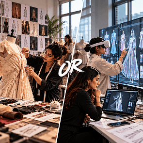 Students exploring fashion-tech careers after a technology-focused degree
