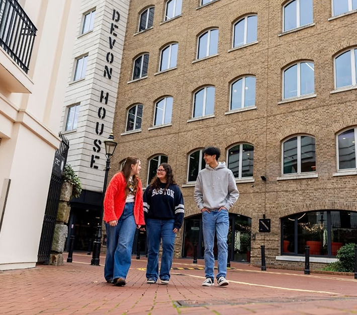 ATLAS students walking near Devon House