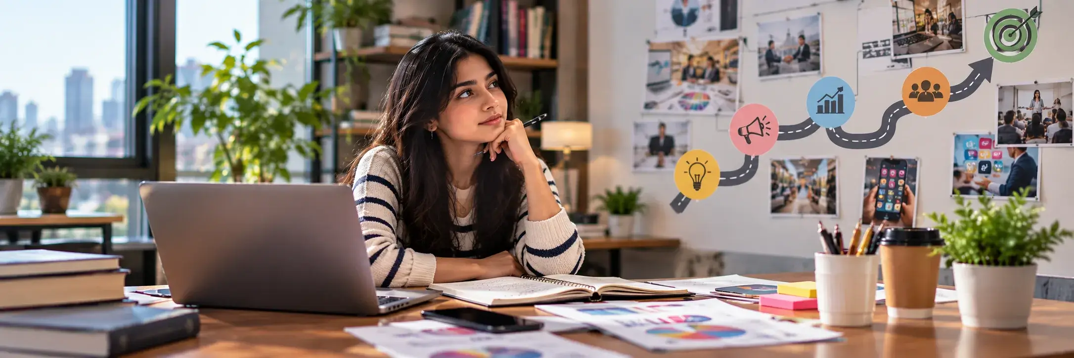 Students reviewing the BBA marketing syllabus and career roadmap in India