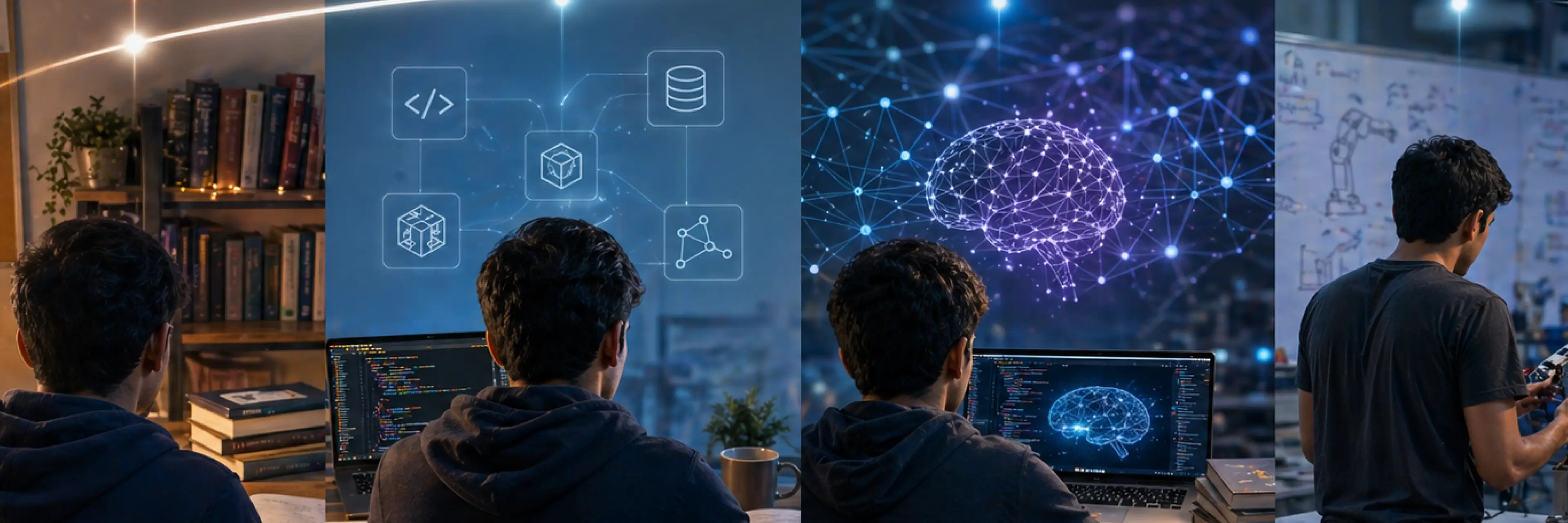Year-wise syllabus breakdown of BTech CSE AI and ML from Year 1 to Year 4