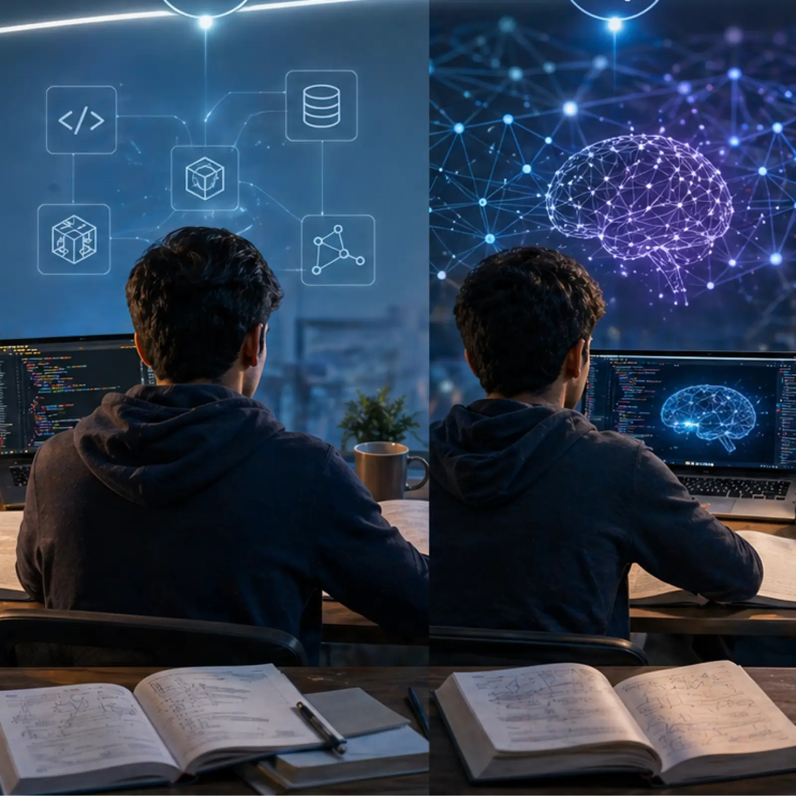Year-wise syllabus breakdown of BTech CSE AI and ML from Year 1 to Year 4