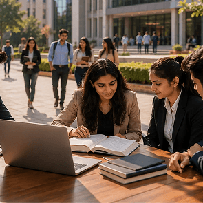 Infographic showing why professionals from engineering, commerce, science, and management are choosing LLB after graduation in India