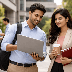 Comparison chart showing career growth paths for MBA with AI versus traditional MBA programs